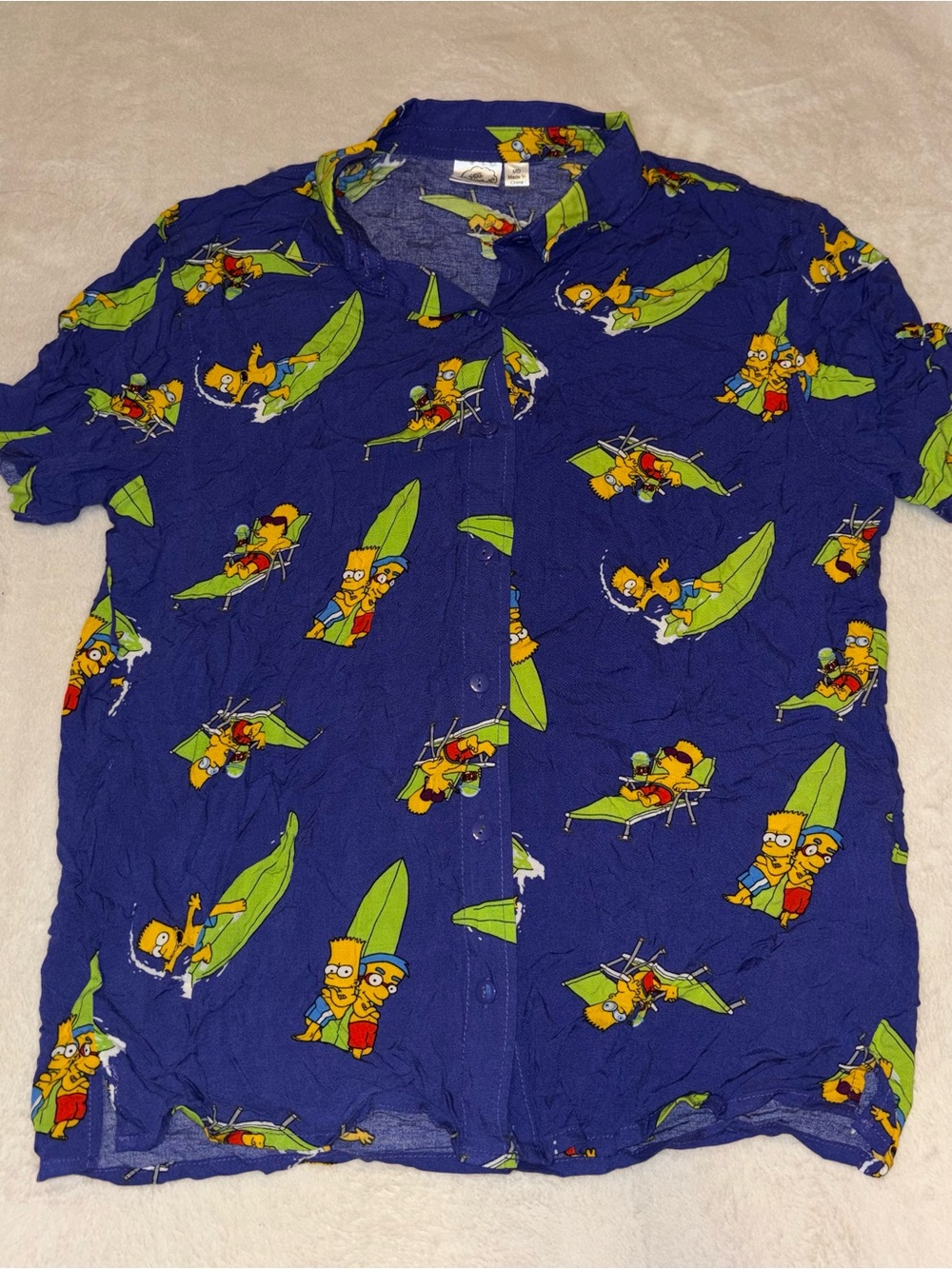 Simpsons Button Down Shirt